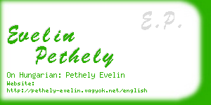 evelin pethely business card